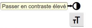 Cet icône permet d'obtenir le meilleur choix de constraste par des couleurs appropriées
