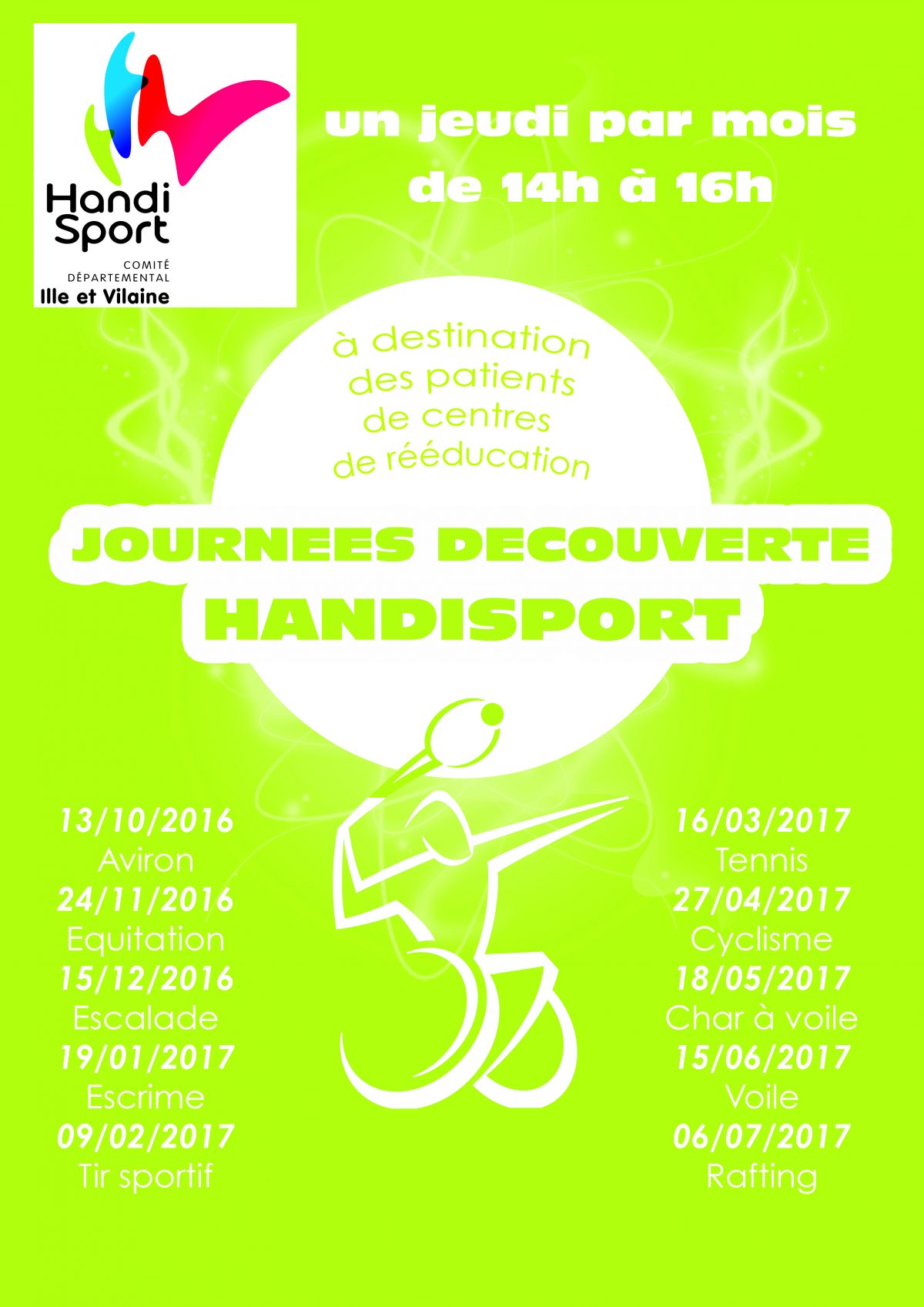 Journées Découverte une fois par mois pour les centres de rééducation