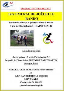 Rando cjf emeraude en joelette 12 11 2017