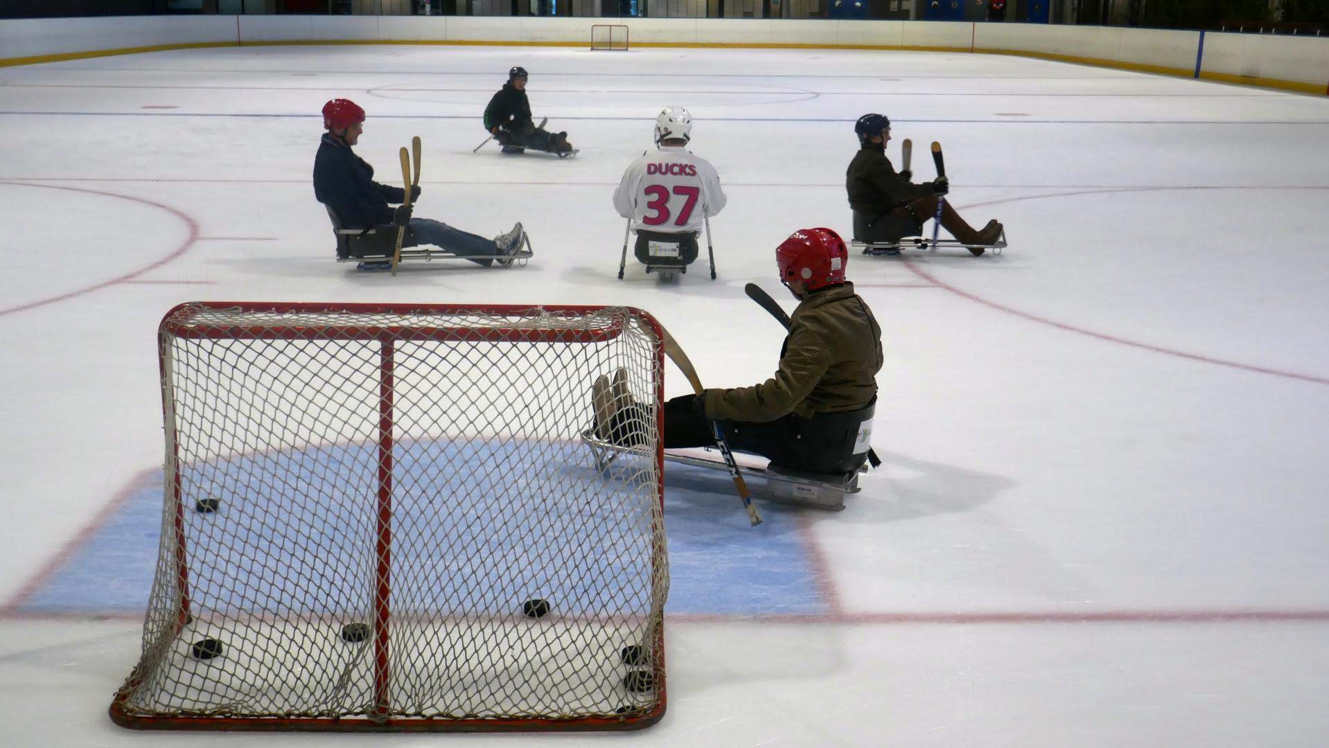 Dans le feu de l'action vue de derrière le but