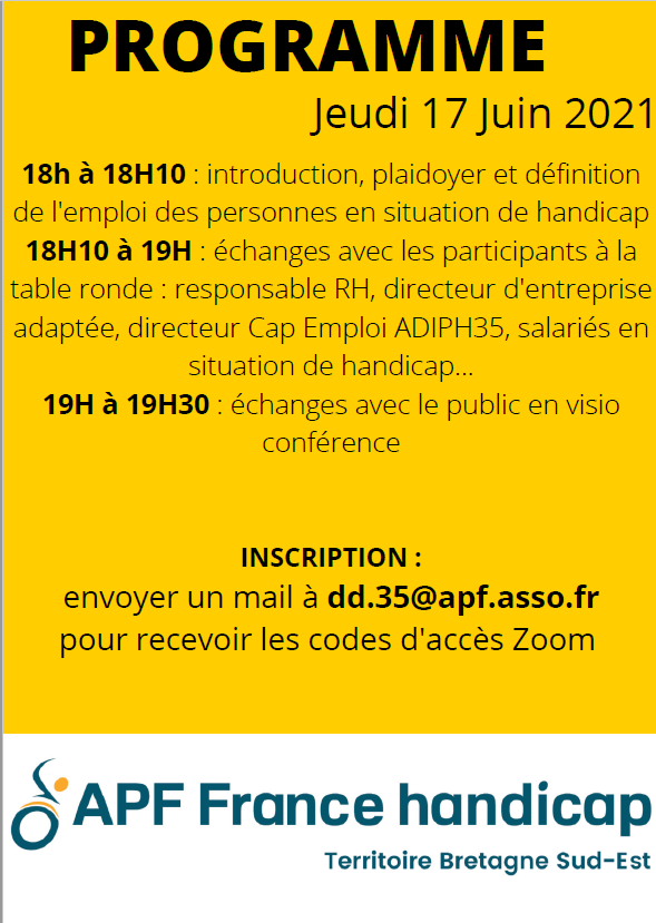 Programme de la journée APF