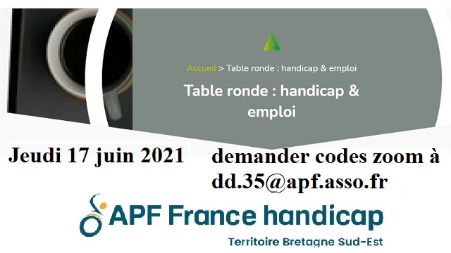 Logo APF France Handicap Territoire Bretagne Sud Est